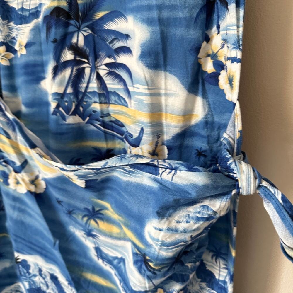 Hilo Hattie Vintage Dress Women SMALL Hawaiian Tropical Vacation Tie Wrap Waist - Picture 3 of 9